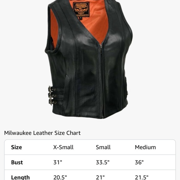 Milwaukee Premium leather Motorcycle Rider Vest NWT - Picture 2 of 7